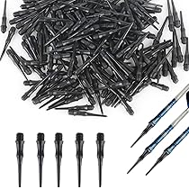 50 stuks dartpunten, 2BA zwarte softdartpunten, dartpunten kunststof, dartpijlpunten, reservepunten voor softdarts, nylon punten, voor het vervangen
