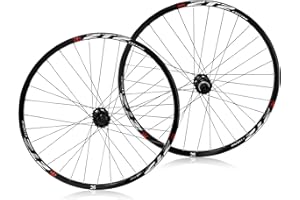 ZTZ 26"/27.5"/29" Mountain Bike Wheelset，Ultralight Aluminum Alloy Rim 32H High Strength Bike Wheels， Quick Release Disc Brake MTB Wheel Set， Compatible 7-12 Speed Cassette