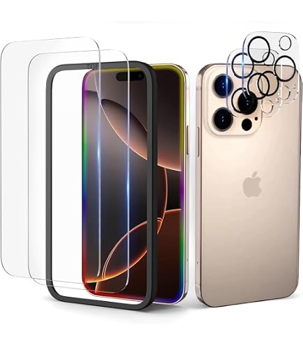 Pnakqil Pellicola Vetro Temperato per iPhone 16 Pro con Protezione Fotocamera,Vetrino Prottetiva Ultra Resistente Anti Graffio HD Chiaro Senza Bolle 9H Grado Militare Screen Protector,2+2 Pezzi Pnakqil Pellicola Vetro Temperato per iPhone 16 Pro con Protezione Fotocamera,Vetrino Prottetiva Ultra Resistente Anti Graffio HD Chiaro Senza Bolle 9H Grado Militare Screen Protector,2+2 Pezzi