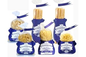 BENEDETTO CAVALIERI BOX DEGUSTAZIONE LU VIENTU PASTA CAVALIERI SPAGHETTI - ROTELLE - MEZZI RIGATONI - ELICHE - TAGLIATELLE - PENNE LISCE PASTA DI SEMOLA DI GRANO DURO - PRODOTTO ARTIGIANALE MADE IN SALENTO (6 X 500gr)