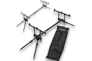 LIDSTERS FISHING SUPPLIES NGT Quickfish Pod MK2-I – 3 Rutenhalter, voll verstellbar, Karpfenrute mit Tasche