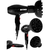 Steiner Alman 3400 Watt AC Motor Sa&ccedil; Kurutma Makinesi Professional F&ouml;n Makinesi + Dif&uuml;z&ouml;r + 2 Adet Başlık