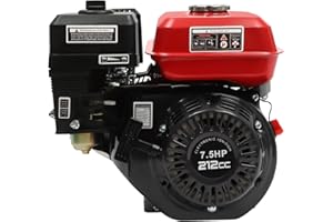 BEAUDREAUL Motor de gasolina de 4 tiempos 7,5 CV 4kW motor de un solo cilindro 212cc 3600 rpm refrigerado por aire motor estacionario generador de energía para pulidoras, granadoras, bombas de agua y más