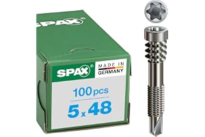 SPAX Spax Profilborrskruv 5,0 x 48 TX25 rostfritt stål A2, 100 stycken, 557000500483