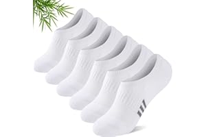 Calcetines Invisibles de Bambú para Mujer, Calcetine Deportivos de Caña Baja y Acolchados, Calcetines Tobilleros Antideslizantes y Absorbentes del Sudor, Tallas 35-38 y 39-42