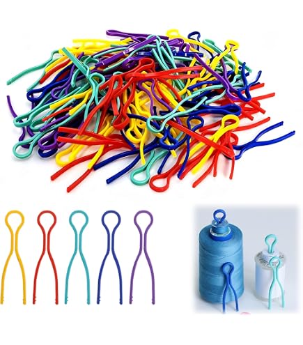 40 Pinces à Canette Silicone 4 Couleurs - Organisateur Bobines Machine à Coudre Et Broderie