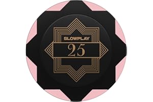 SLOWPLAY Nash Fichas de póquer Clay | Fichas Numeradas de póquer Tournament, 40 mm, 14 Gramos, 50 Unidades | Juego Fichas de Póquer, Arcilla Fichas de Póquer Ideal para Texas Holdem Poker (25)