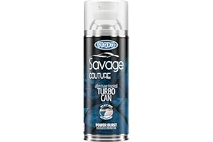 Flava Car Air Freshener Turbo Can Spray - Savage (Pack of 1) Perfume Inspired Scent - Strong, Long Lasting Air Freshener Spray - Odour Eliminating Dry Mist Fragrance for Car Truck or Van - 400ml