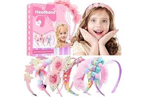 SUMTOCO Serre Tete Fille, Jouet Fille 5 Ans Cadeau Fille, Accessoires Pour Cheveux Bricolage, Bandeau Cheveux Fille, Bandeau Artisanat Filles, Activites Manuelles Pour Enfants, CadeauDe Noël Fille 4-10 Ans