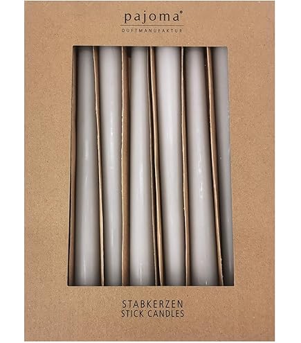 HotStar Candele Cilindriche Cera A Colonna Durata 7 Ore D40 H70 Mm Colore Avorio Set Di 8 Pezzi