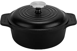 Victoria Cocotte Induction Fonte Émaillée 20cm, Dutch Oven 1,9L, Four Hollandais Sans PTFE et PFOA, Convient pour Feu, Barbecue, Four, Vitrocéramique, Gaz