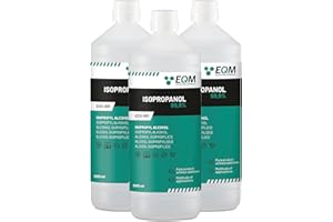 ‎CHEMICAL ECOSOLUTIONS EQM - ECO-301 - Isopropanol - Isopropylalkohol 99.9% - 3x1 L - Reinigung von elektronischen Bauteilen, Linsen und Bildschirmen - Reinigung von Harzen im 3D-Druck