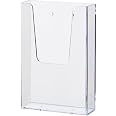 HELIT H2350002 Clear Leaflet Holder For Wall Mount | A6 Size Document Holder | Polystyrene Wall Organizer For Flyers & Menus