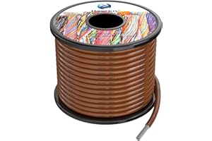HAERKN 1.3mm² 16awg Silicone Electrical Wire Cable Brown 15Meters 16 Gauge Hookup Wires kit Stranded Tinned Copper Wire Flexible and Soft High Temperature Resistance