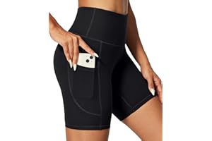 IUGA Gym Shorts for Women High Waisted Tummy Control Cycling Shorts Women with Pockets Workout Sport Yoga Running Shorts