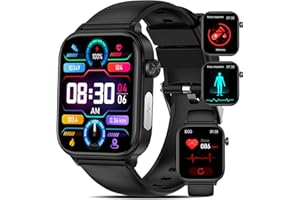 MARSYU 2025 ECG Reloj Inteligente con 𝐆𝐥𝐮𝐜𝐞𝐦𝐢𝐚/Ácido Úrico/Lípidos, 1.96" Smartwatch con BMI/Fatiga/Emociones, 24/7 Temperatura Corporal, Presión Arterial, SpO2, Sueño Salud Watch para Android iOS