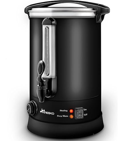 Distributeur D'eau Chaude SARO Hot Drink - Acier Inoxydable, Robinet Anti-gouttes, Réglage Température, Maintien Au Chaud