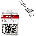 Red by Kiss 80pcs 1.75" Slide In Clips, Hairdressing Curl Setting Section Hair Clips Hair Pins