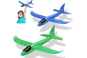 DEKEWE Segelflugzeug, 36CM Outdoor Sport Wurf Spielzeug, Flugspielzeug für Kinder, Schaum Flugzeug，Geburtstagsgeschenk Spielzeug für Kinder im Alter von 3-12Jahren Outdoor Sportspielzeug Partygeschenke