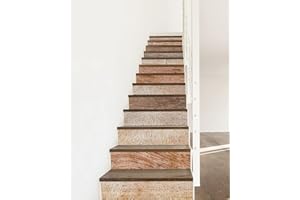 A.Monamour Adhésif Sticker Contremarche Escalier 3D Grunge Planches De Bois Texture Du Bois Art Abstrait Vinyle Autocollants Stickers Carrelage Carreaux Escalier Lot de 13 Bandes (1m x 18 cm)
