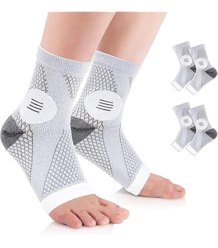 Gel-Lined Toe Compression Socks (1 Pair) Moisturizes Toes Separator Spacer Stretcher Therapeutic Dry Forefoot Feet Hard Cracked Skin (White, Medium) : Therapeutic Gel Socks