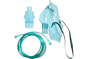 STAYPROTECH Nebuliser Replacement Set – Includes Upgraded Adult Nebuliser Mask, 2.1m Long Tubing & Nebuliser Chamber – Universal Nebuliser Replacement Accessory for Home & Travel Use.