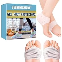 Fersenpolster, Fußpads, Gel Fersenschutz Silikon Pads, Gel Vorfußpolster, Gel Ferse Socken für Fersensporn…