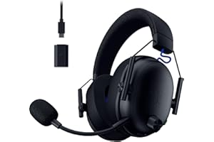Razer BlackShark V3 for PlayStation - Wireless E-sports Headset - TriForce 50 mm Driver - Detachable Wideband Mic - HyperSpeed 2,4 GHz & Bluetooth - THX Spatial Audio - PS5/PC | Black