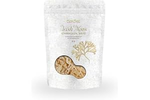 ‎PURERAW Irisch Moos (Sea Moss) aus Wildsammlung - Natürliche Carrageen Algen, Pflanzliche Gelatine & Emulgator I Vegan, Roh & Farblos - Knorpeltang Seemoos I PureRaw 50 g