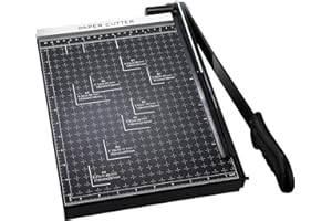 ‎MEYKEY Meykey Papierschneider Profi Fotoschneider Papierschneidemaschine Schneidegerät Hebelschneider Schrottmaschineider, für Foto, Papier, Pappe, A4, Schwarz