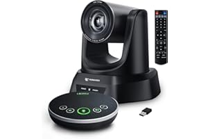 TONGVEO Conference Room Camera System with Bluetooth Microphone, 10X HDMI/USB PTZ Video Camera Kit for Meeting Education Church Works with Microsoft Teams, Zoom, OBS, PC(Cam+ Mic)