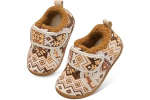 JOINFREE Baby Girl First Walking Shoes Anti-Slip Plush Baby Boys Slipper Shoes Cozy Toddlers Shoes