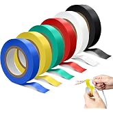 ExeQianming Elektrik yalıtım bandı 6 par&ccedil;a dekorasyon bandı 16 mm x 15 m, toplam 90 m