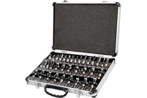 Trend 35 Piece Router Bit Starter Set, 1/2 Inch Shank, Tungsten Carbide Tipped, Aluminum Case Included, SET/SS35X1/2TC