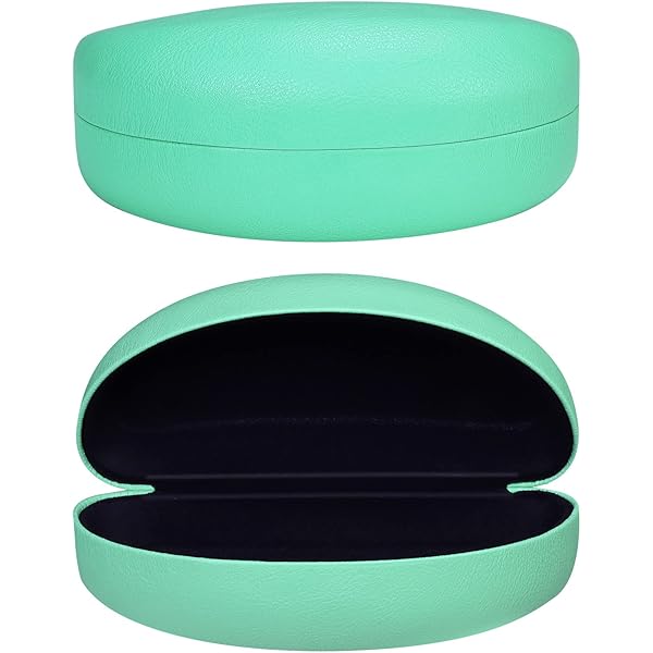 PATIKIL Hard Shell Bril Hoes, PU Leer Grote Bril Hoes Litchi Korrel Beschermende Zonnebril Organizer voor Vrouwen Mannen, Geel, 6.7 x 2.8 x 2 inch