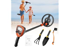 VAYOTOY Metalldetektor Kinder, Metal Detector Professionale Con Display LCD, Metall/Scheiben Modus, Länge Einstellbar Metalldetektor für Kinder Wasserdicht Suchspule