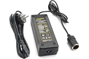 VUOHOEG 120W 12V 10A KFZ Netzadapter AC-DC Spannungswandler Stromwandler 200V 230V bis 240V auf 12V Zigarettenanzünder Netzteil Adapter für Kompressor Kühlbox, LED Lampen und Ventilatoren