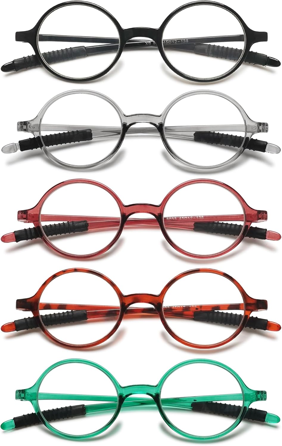 VEVESMUNDO Redondo Gafas de Lectura Pequeñas Ligeras Vintage Flexibles Vista Presbicia para Mujer Hombre