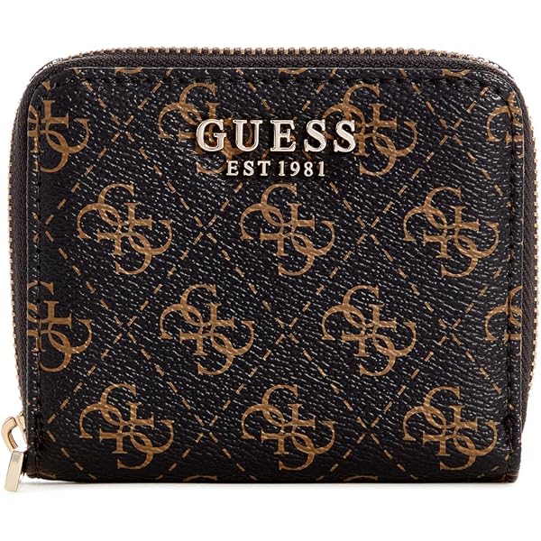 GUESS Cresidia SLG Zip Around Wallet M In Powder Blue – Kompakte Geldbörse Mit Reißverschluss, 14 X 9,5 X 2 Cm