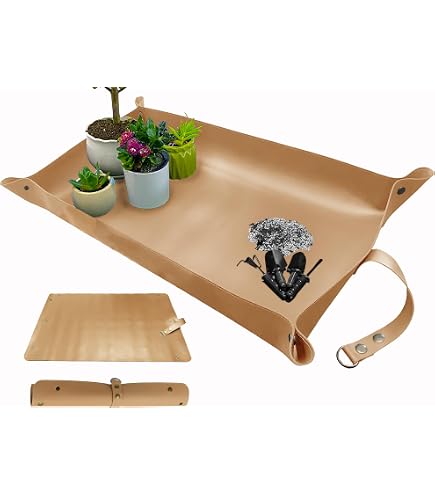 Lot De 2 Tapis De Rempotage Plantes 50x50 Cm - Imperméable, Pliable, Pour Jardinage Intérieur/extérieur