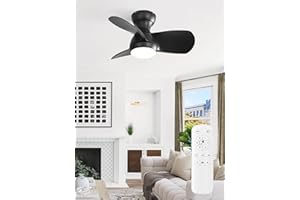 Sofucor Ventilateur Plafond avec Lumiere et Telecommande, 58cm, Silencieux DC Réversibles, Minuterie, 6 Vitesses, 3CT LED Lampe Ventilateur Plafond pour Salons Chambre