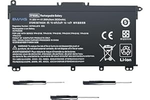 EMAKS K KYUER TF03XL Batería para HP Pavilion 14-bf0xx 14-bf1xx 14-bk0xx 14-bp0xx 14-CD 15-cc1xx 15-cd0xx 15-ck0xx 14-bf014ns bf013nf bf080no bf013ns bk002nf bk003nf bk011nf bk105nf 15-cc501nf 17-ar050wm