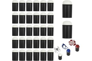 CIATBYYJ Lot de 30 éponges multifonctionnelles pour doigts - Poignée en plastique durable - Pour peinture, art, encre, artisanat, craie, cartes