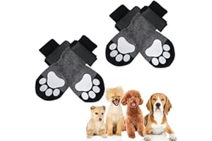 Avvrel Calcetines Perro para Suelos de Madera Dura, 4Pcs Calcetines para Perros Antideslizantes, Protectores de Patas Perros con Correas Ajustables, Control de Tracción para el Uso en Interior (M)