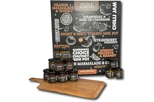 CRAFTED GIFT CO. Luxury Gourmet Food Advent Calendar – 24 Mini Jars of Jam, Chutney For Cheese & Marmalade – Festive Moments Preserves Gift Hamper for Christmas – Unique Gourmet Countdown Gift