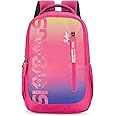 Skybags Unisex Pink Shiny Jacquard 22L Backpacks, Pink, One Size, Casual