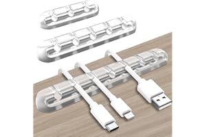 SOULWIT® 3 Pezzi Organizer a Clip per Cavo, Fermacavi Scrivania Multifunzione Adesivo, Ferma Cavi usb, Cable Management per Mouse PC Casa Ufficio