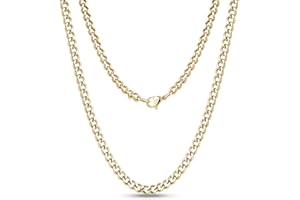 CADOLINE Mens Cuban Curb Link Chain Necklace Stainless Steel Black, Gold, Silver 3-15mm and 14-30 Inches