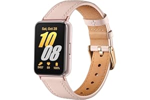 Issinlky Opaska kompatybilna z Samsung Galaxy Fit 3, prawdziwa skórzana opaska zastępcza dla Samsung Galaxy Fit 3 SM-R390 opaska