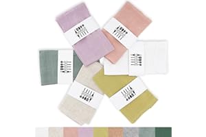 Tutamaz Stoffservietten Leinenservietten, 6er Set Nachhaltige Leinen Servietten Stoff, Hochwertige Abwaschbare Servietten Tischdekoration für Küche Familie Party Tabellen Abendessen Cafe Restaurant